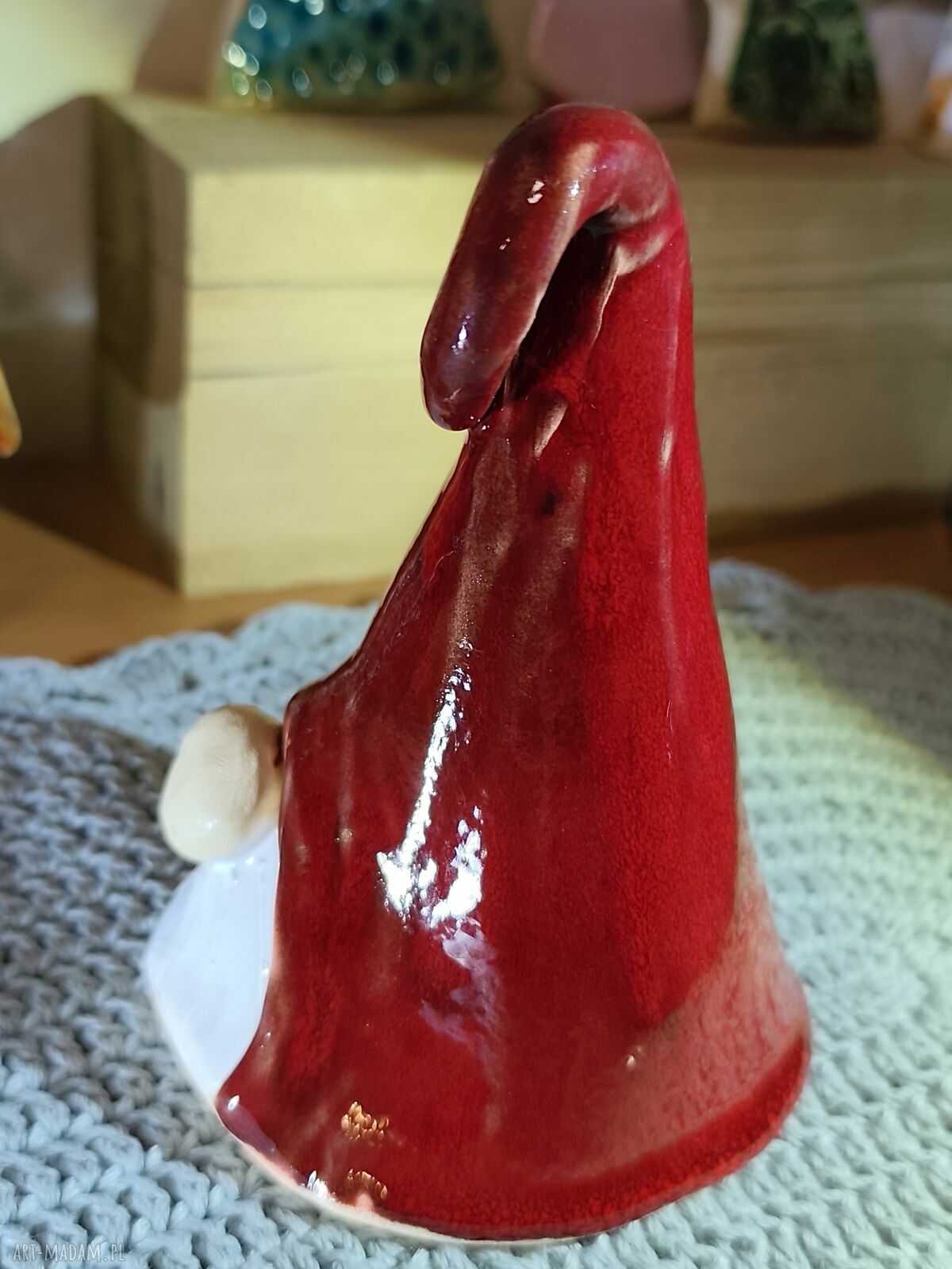 Krasnal ceramiczny 16 - świąteczna ozdoba bożonarodzeniowa