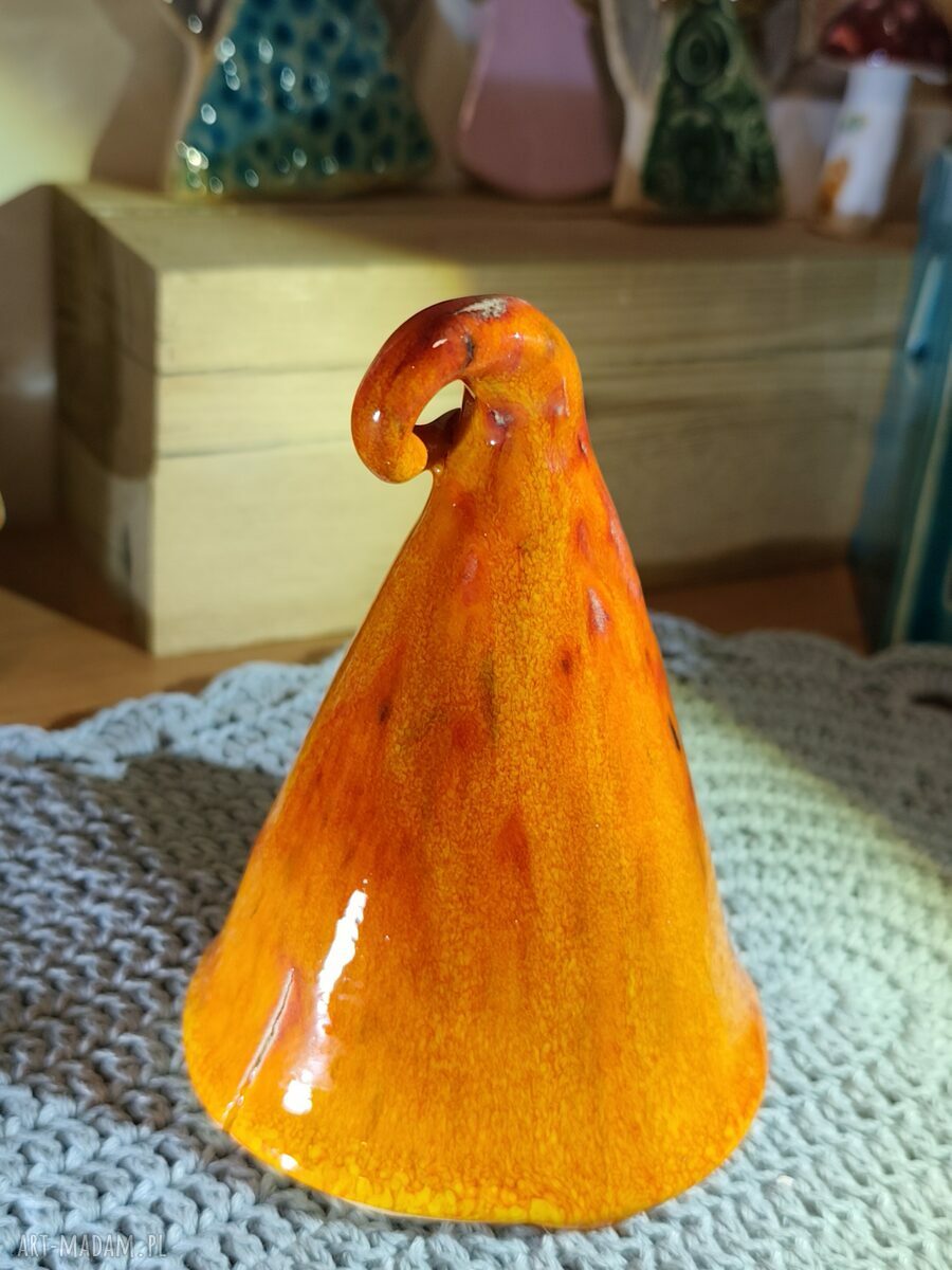 Krasnal ceramiczny 14 cm - ręcznie szkliwiony prezent na Boże Narodzenie