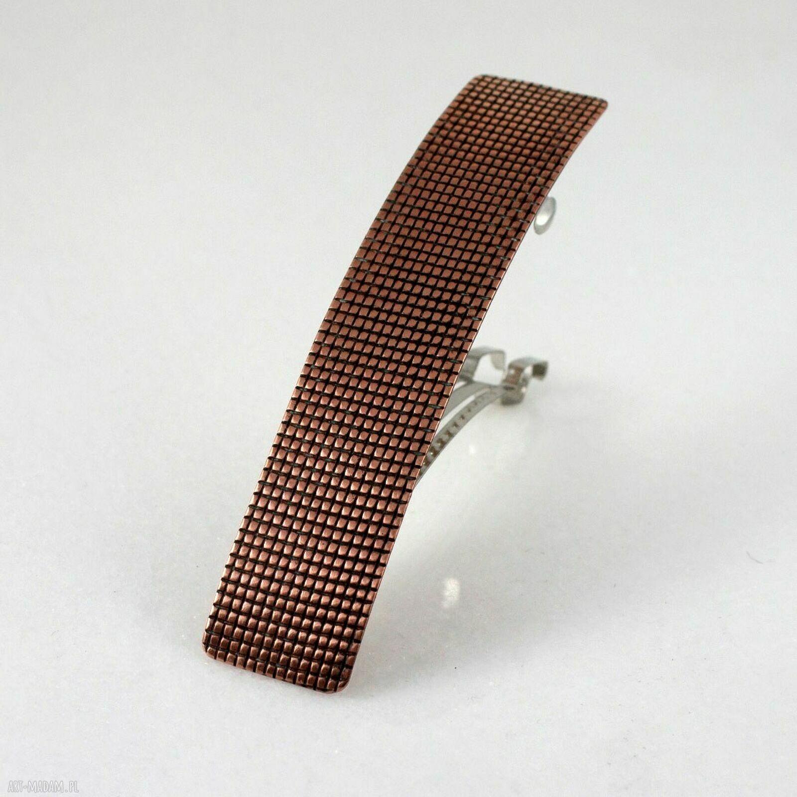 Kratka - miedziana klamra metalowa spinka (2205-22) - handmade