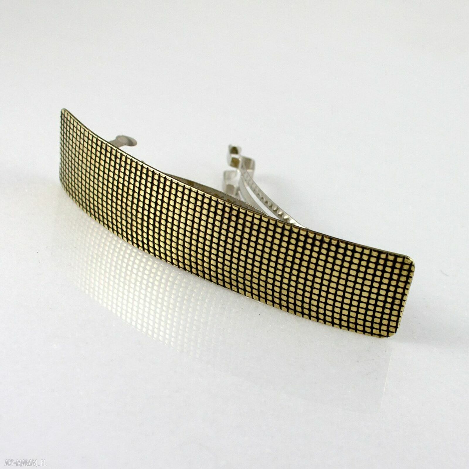 Kratka - mosiężna klamra minimalistyczna do włosów 2205-23