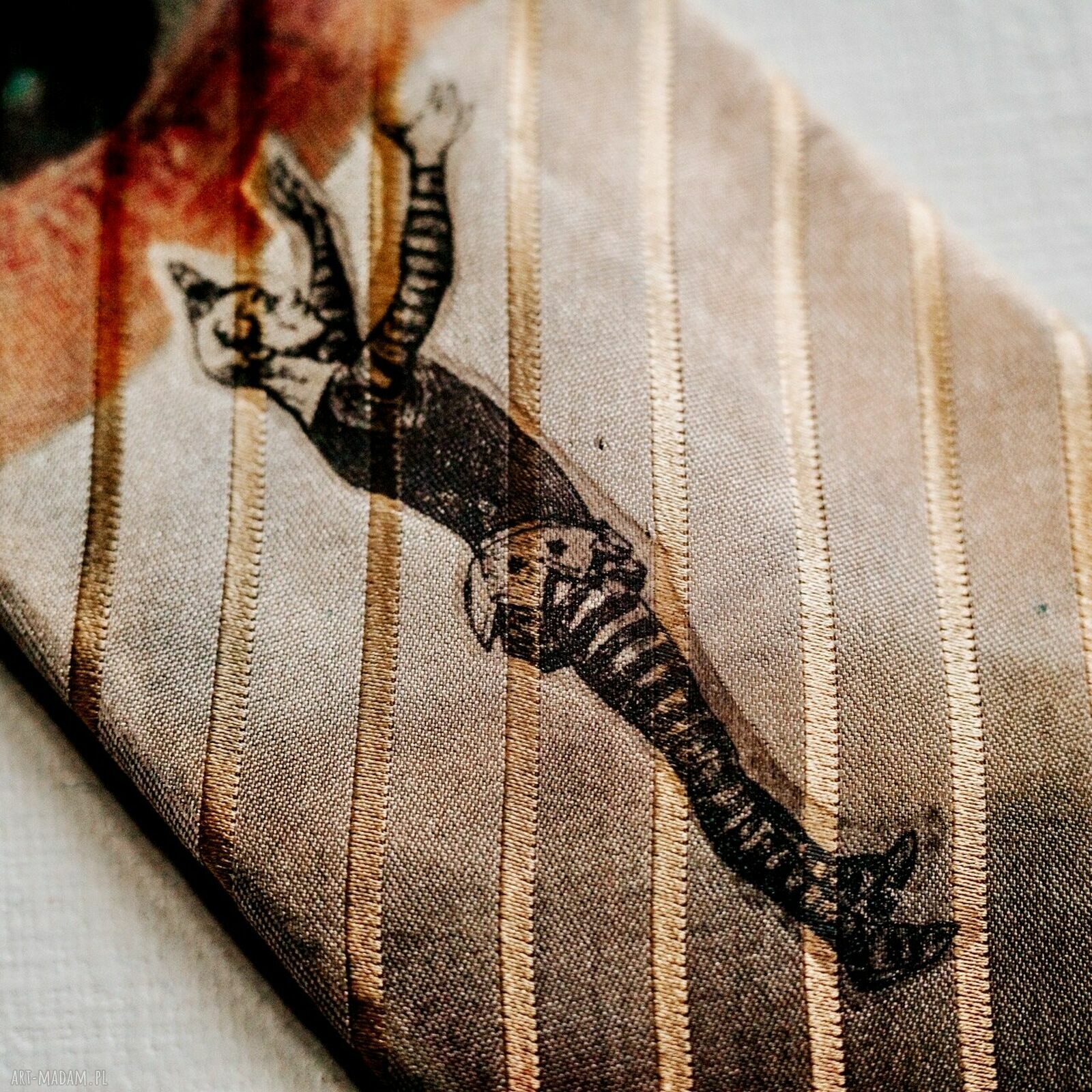 Jedwabny krawat OKO dla niej i dla niego (100% pure silk)