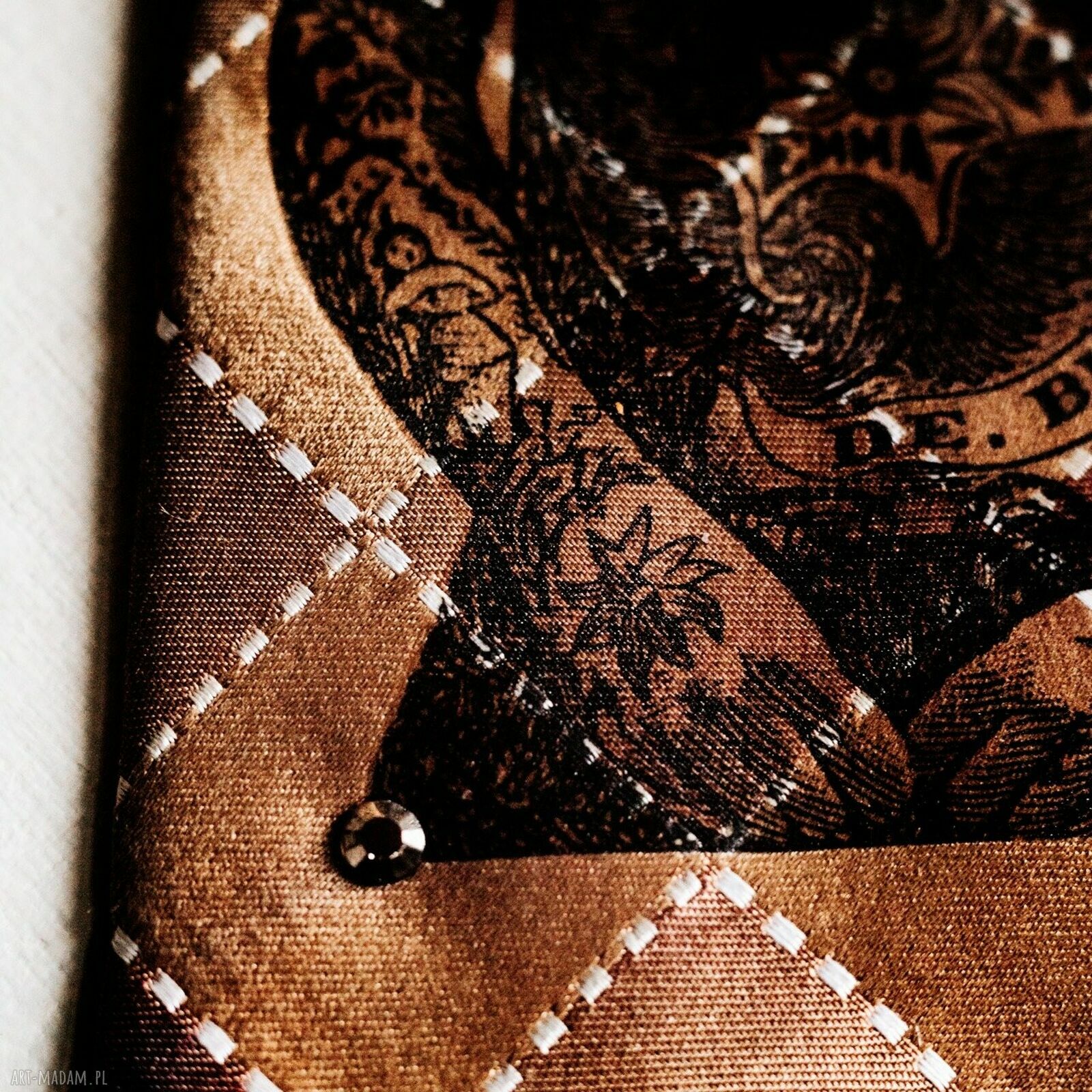 Krawat Uomo dla niej i dla niego - 100% pure silk, autorski jedwabny żakard