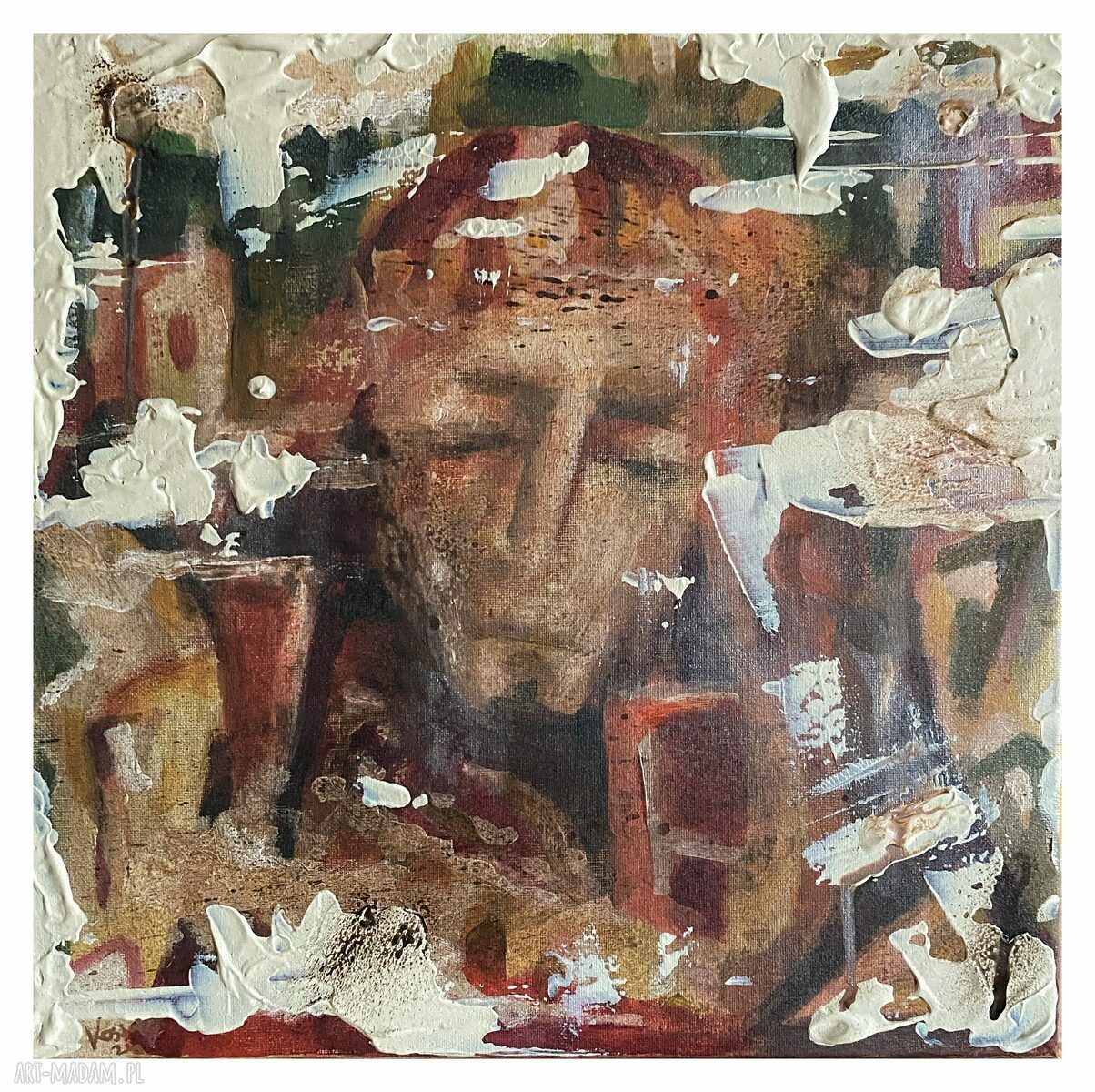 Król Artur - Upadek Camelotu 39x39 - obraz strukturalny z akrylu