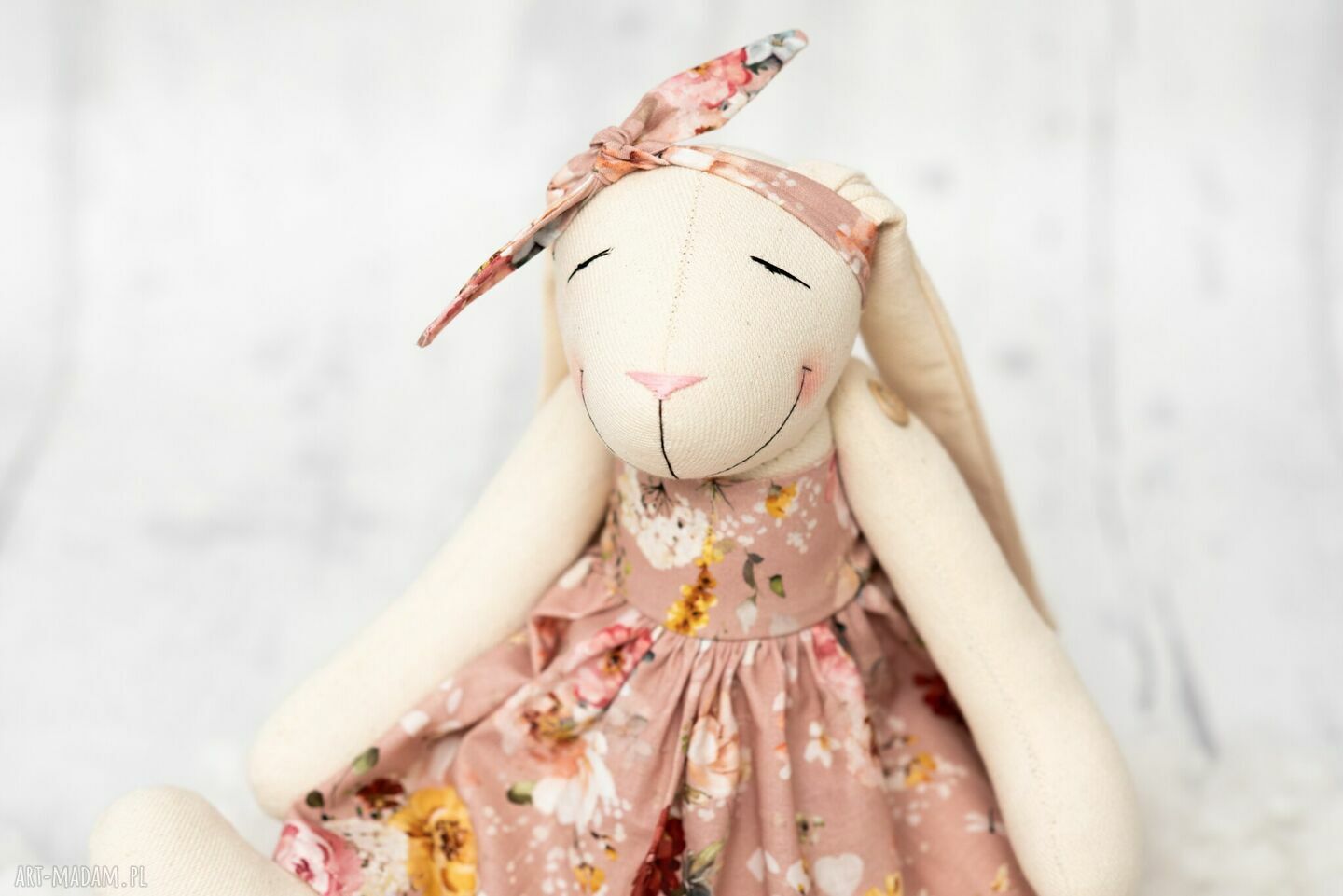 Króliczek przytulanka z imieniem - personalizowany prezent handmade