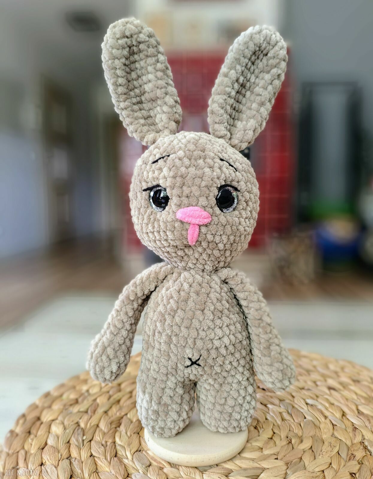 maskotki: Szydełkowy królik Ręcznie zrobione