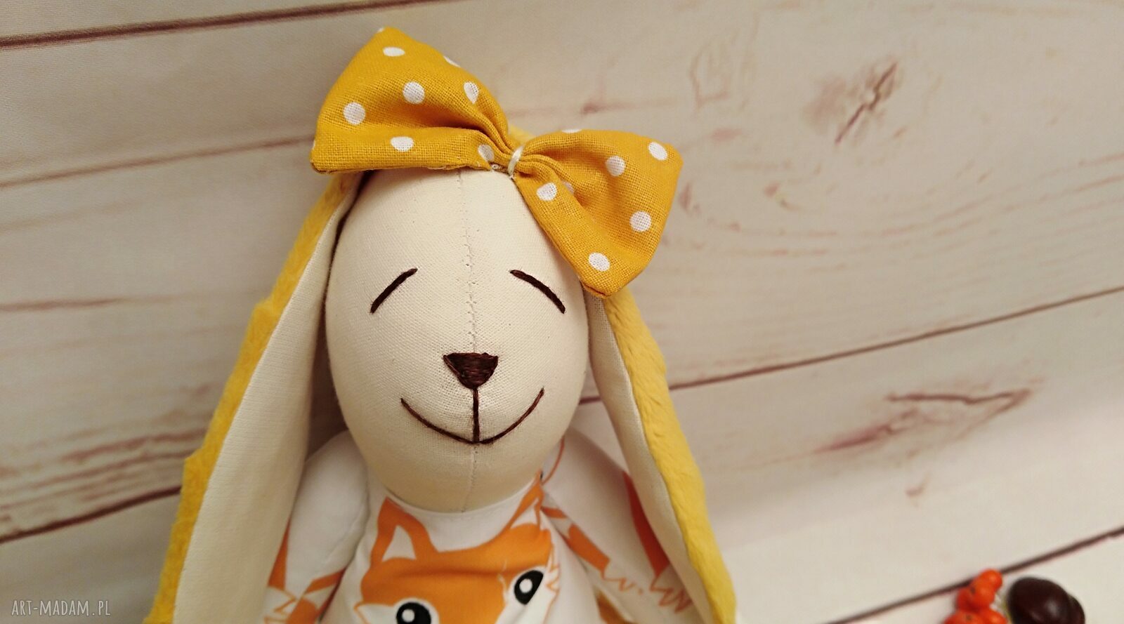 Króliczek Tilda przytulanka antyalergiczna - 38 cm, bawełna - prezent handmade