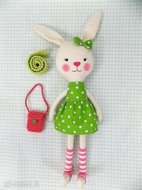 Króliczka Martynka - ręcznie robiona przytulanka dla dziecka