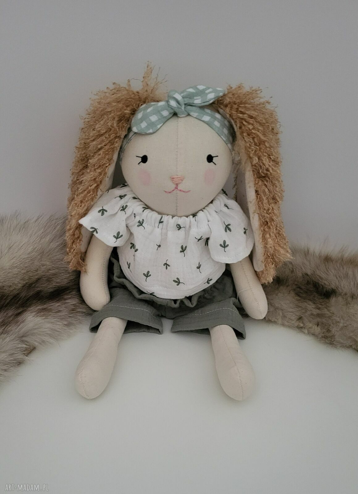 Królik - lalka kolekcjonerska z personalizacją ok. 40 cm