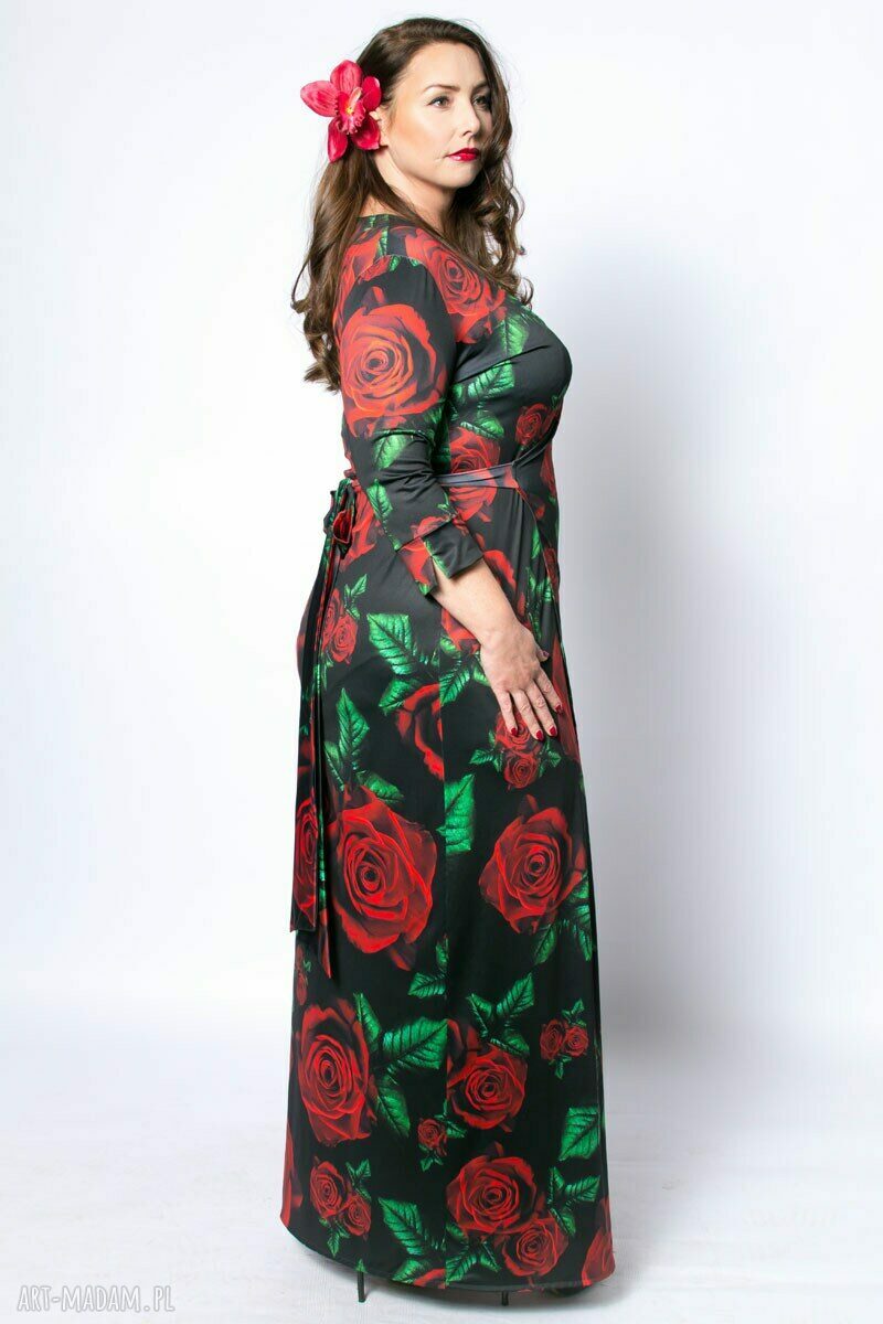 Królowa Róża - wieczorowa sukienka PLUS SIZE