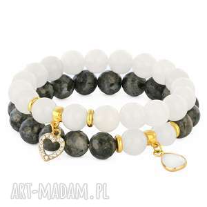 moon jade & black labradorite set lavoga