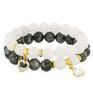 autorskie bransoletki moon jade & black labradorite set