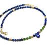 kamienie naturalne naszyjniki niebieskie lapis lazuli & diopsyd /choker/ - szlachetna