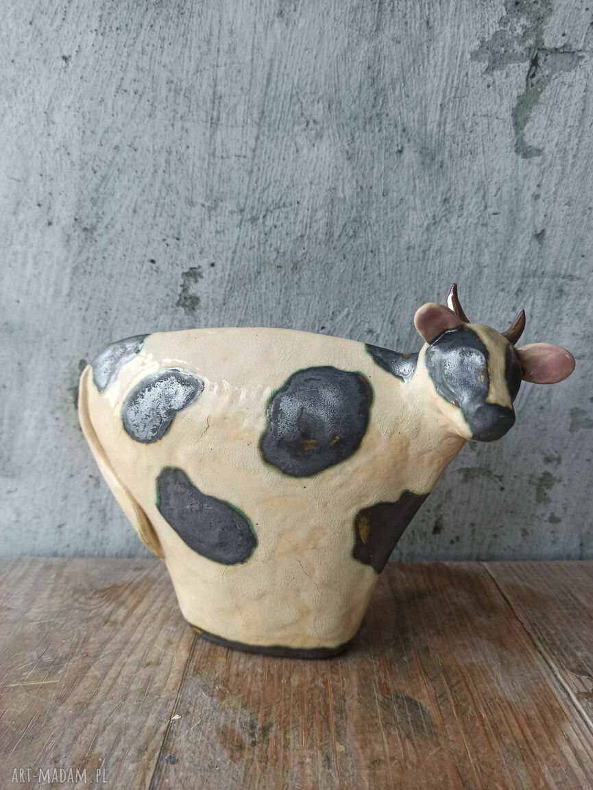 Krowa ceramiczna do kuchni - siedlisko i zagroda handmade