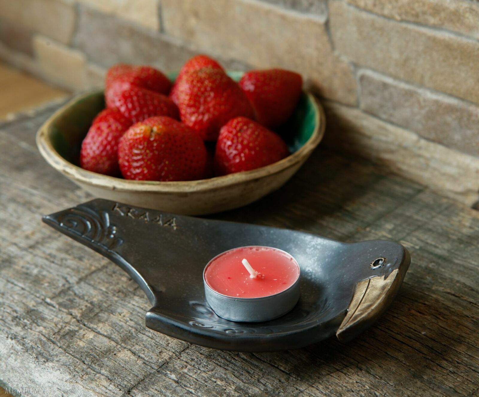 Kruk ceramiczny - podstawek na biżuterię, tealight i kadzidło