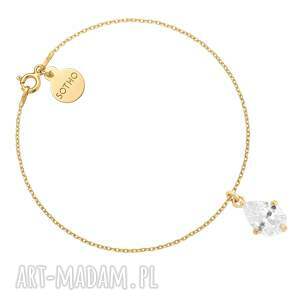 sotho złota bransoletka z cyrkonią - złote bransoletki