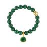 hand made bransoletki green jade with crystal