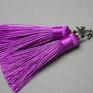 srebro kolczyki fioletowe boho /purple/vol. 2 -