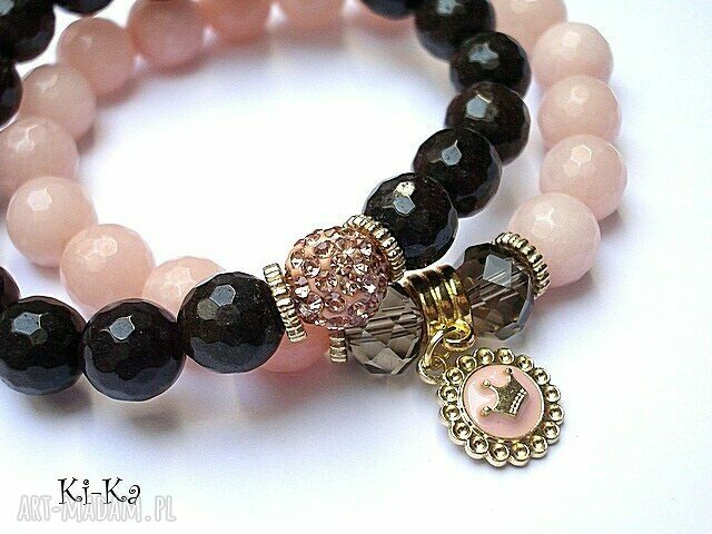 BROWN AND PEACH DUO ręcznie zrobione