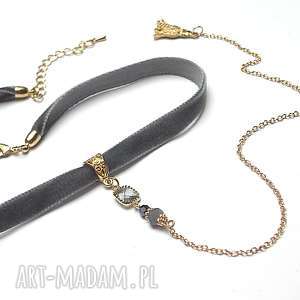 ki ka pracownia choker - smycz graphite - naszyjnik