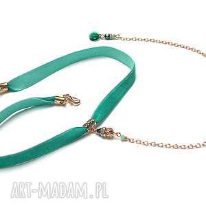 ki ka pracownia choker - smycz sea green - naszyjnik