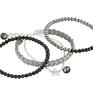 nietypowe bransoletki zamsz gentleness triplo - black, silver