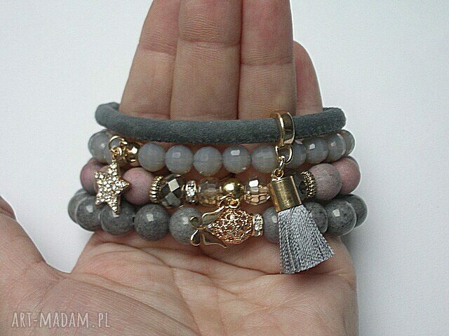 grey and antique pink vol. 12 /02.12.16/ set HandMade
