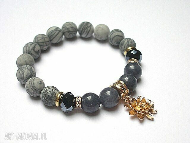 Kolekcja rich grey and navy blue 2014 jaspis jadeity kryształki