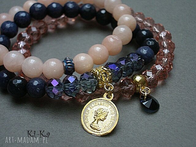 ŁOSOSIOWO GRANATOWY SET handmade