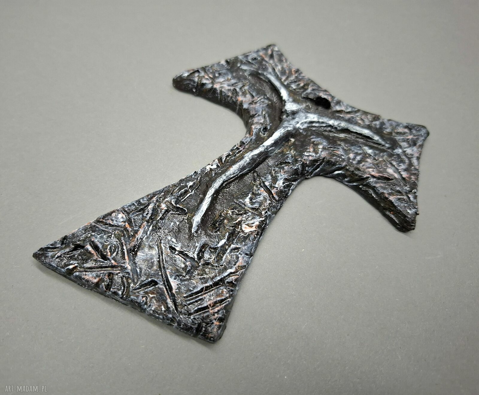 Krzyż ceramiczny Tałka Franciszkańska - ręcznie robiony prezent do wnętrza