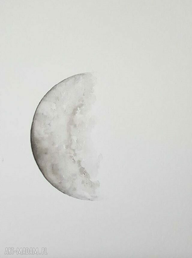 Księżyc - dwie akwarele, każda formatu 24/32 cm