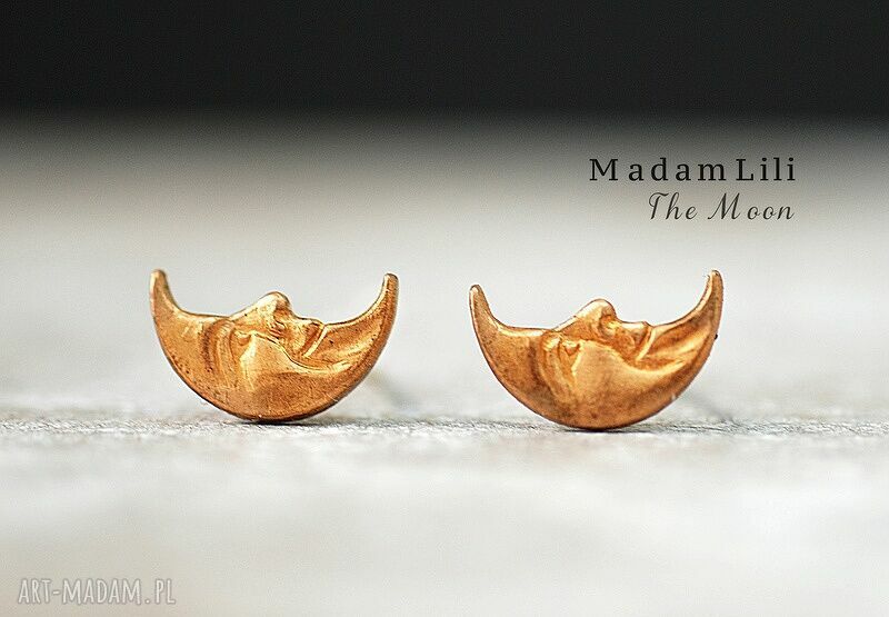 kolczyki: KSIĘŻYC kolczyki lata 70 te ♥ ręcznie wykonane