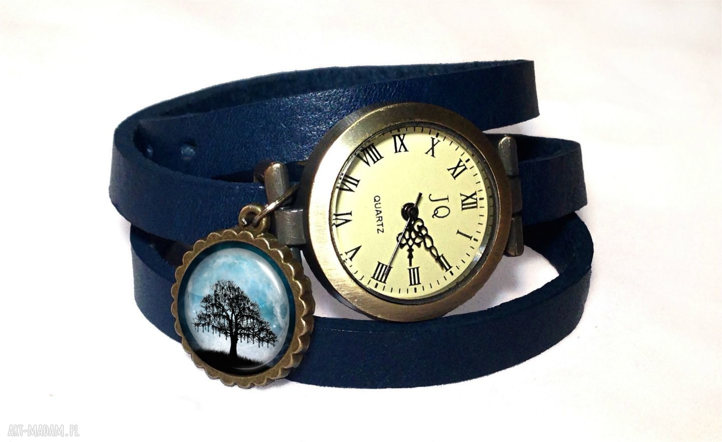 naszyjniki: Księżycowe drzewo Medalion z łańcuszkiem ręcznie wykonane