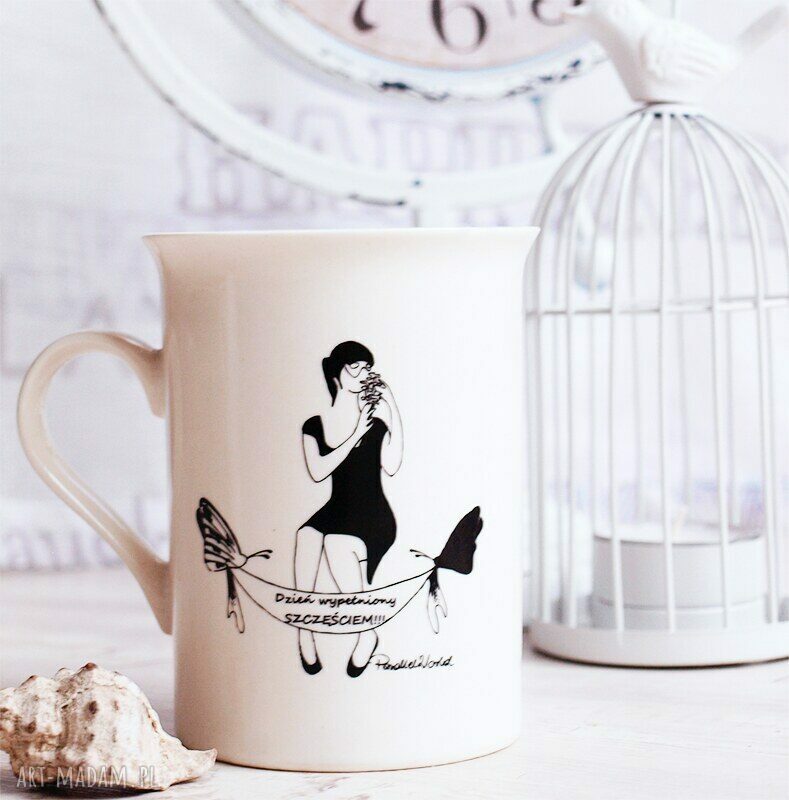 Kubeczek na dobry dzień - autorska ilustracja na ceramice