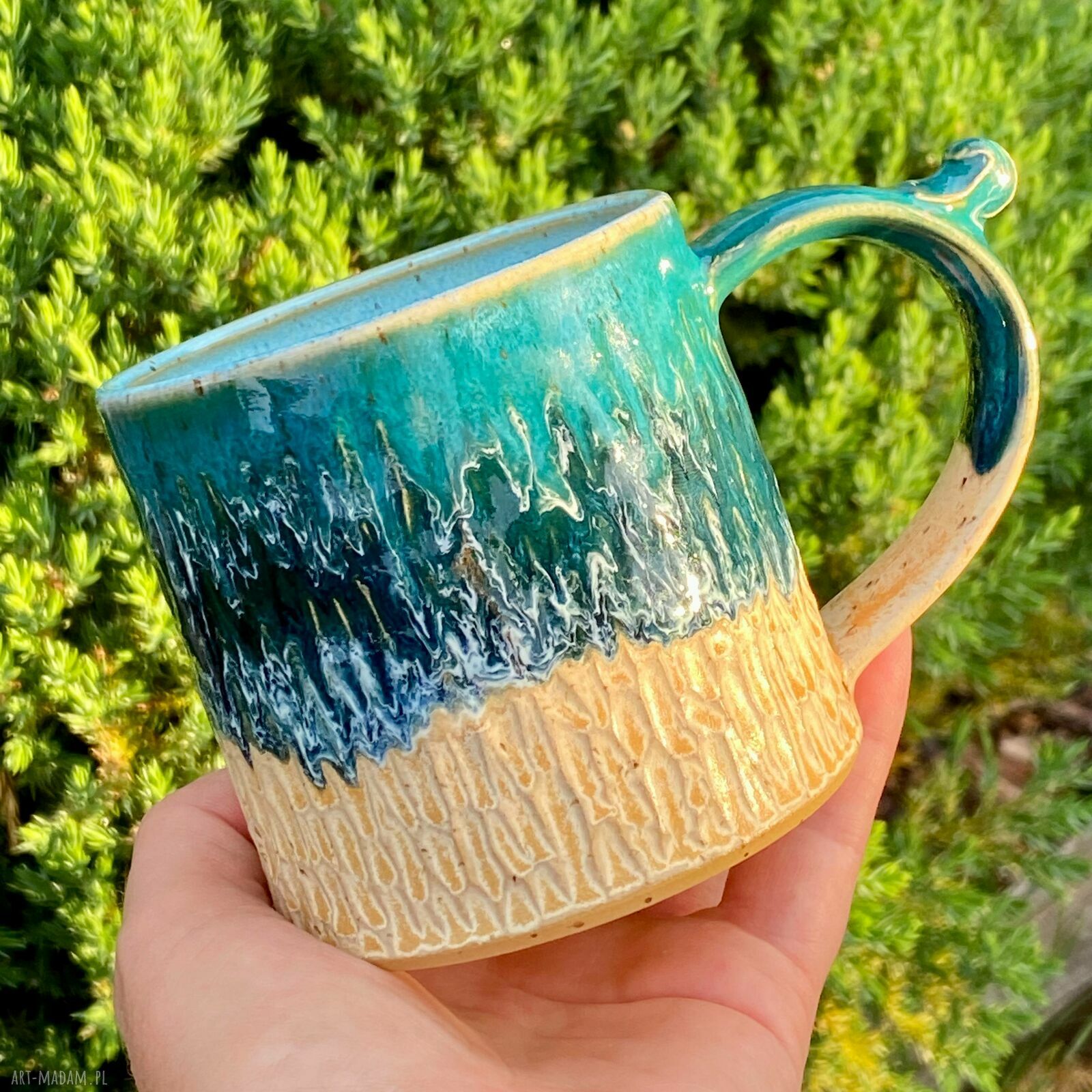 Kubek ceramiczny Laguna 300 ml z podpórką pod kciuk
