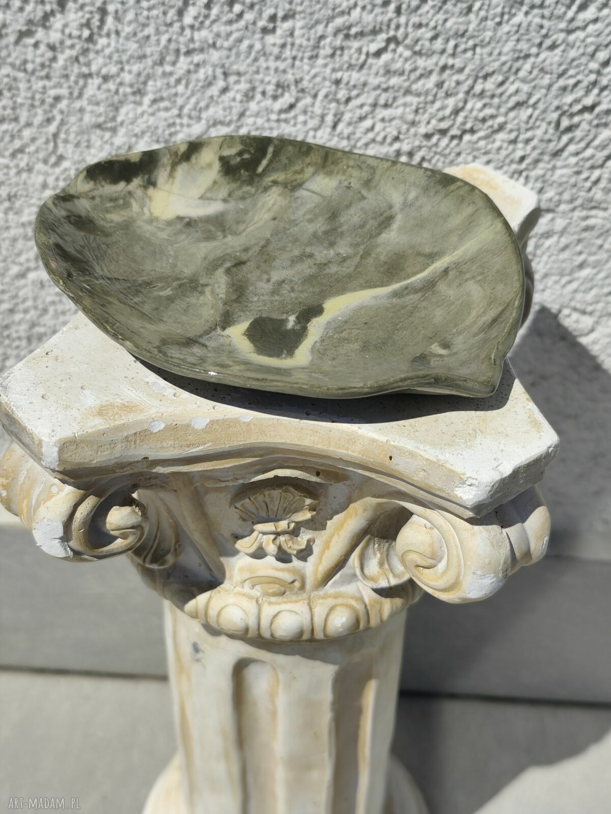 Kubek ceramiczny 4 szt - ręcznie lepione filiżanki z talerzykiem