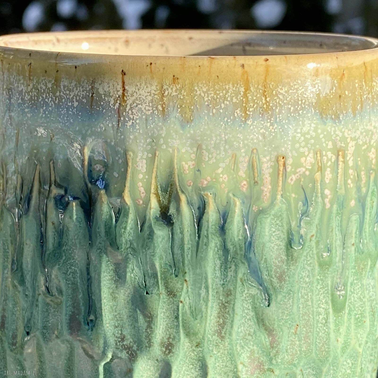 Kubek ceramiczny KORA 400 ml - ręcznie robiony, pakowany na prezent
