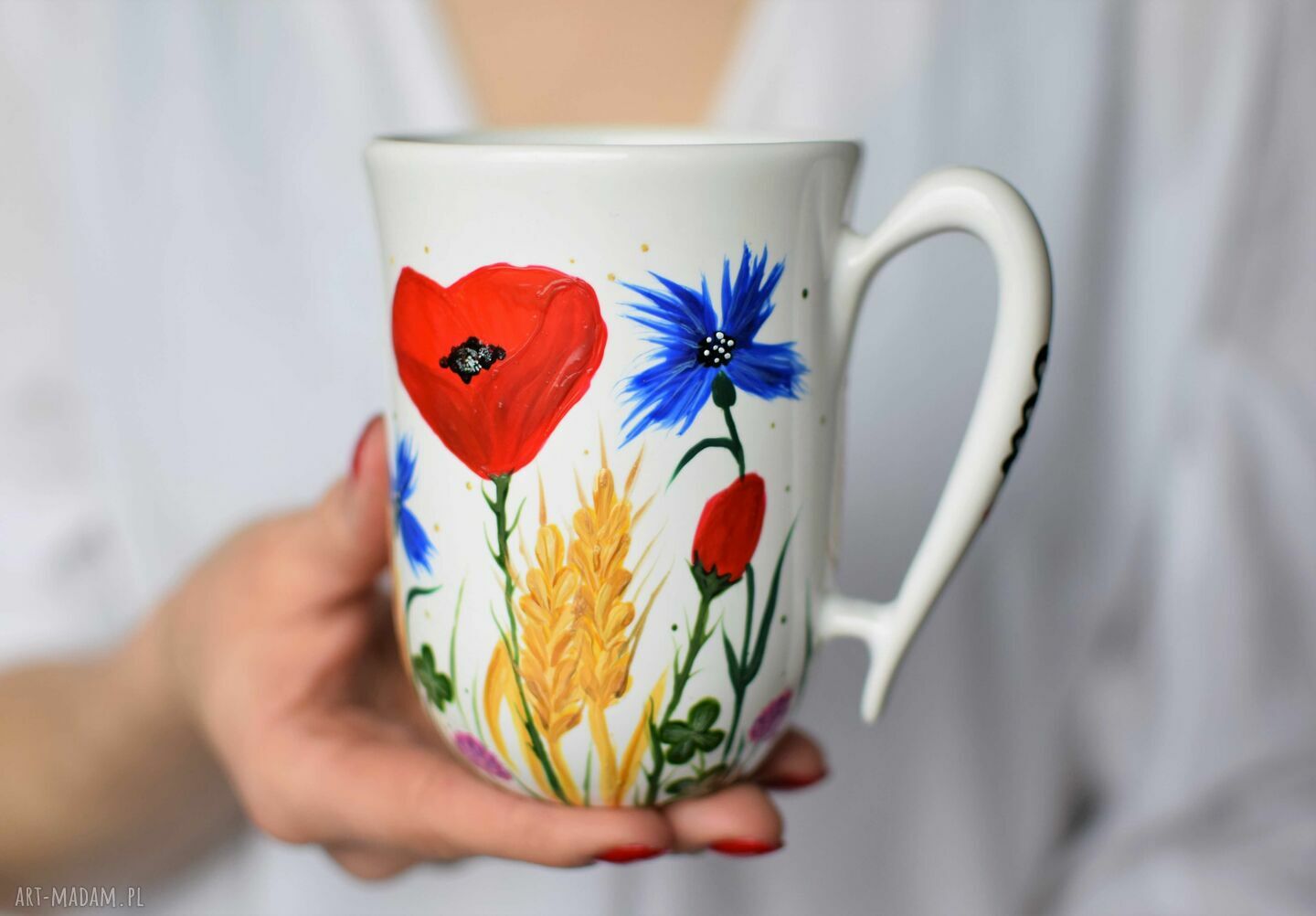 Kubek ceramiczny Maki i Chabry 300ml