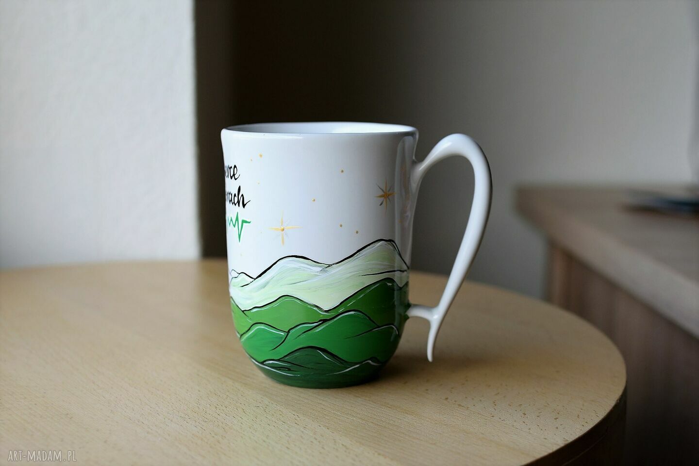 Kubek ceramiczny ręcznie malowany Góry