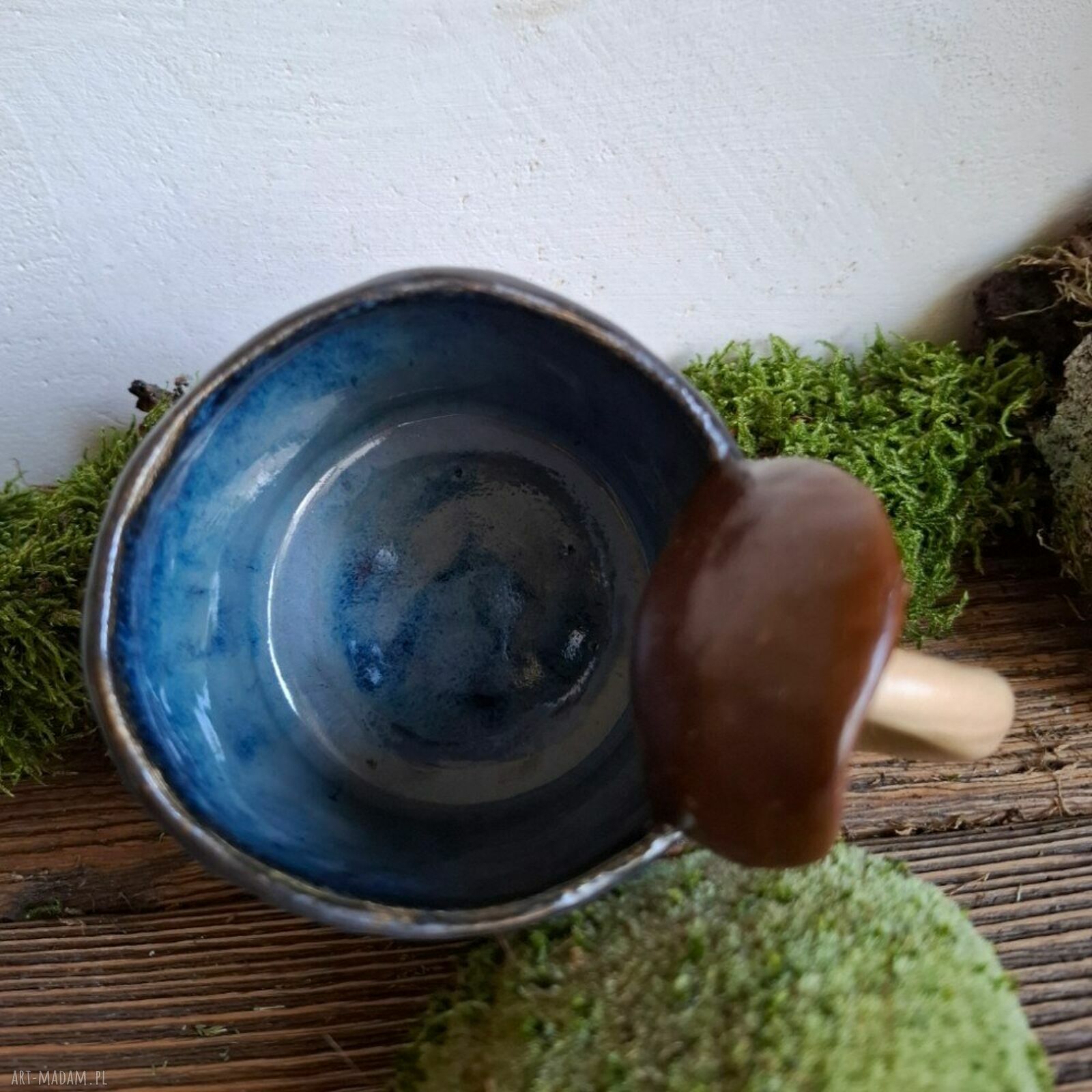 Kubek ceramiczny Grzyb - ręcznie lepiony