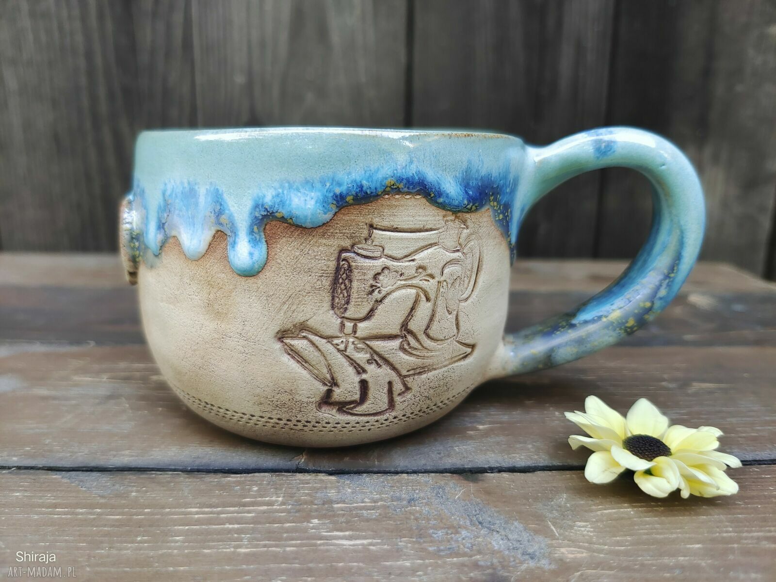 Kubek ceramiczny dla krawcowej - krawieckie motywy