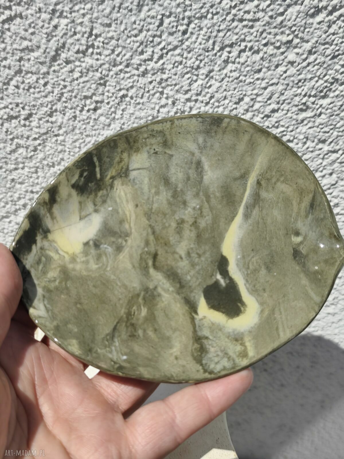 Kubek ceramiczny 4 szt - ręcznie lepione filiżanki z talerzykiem