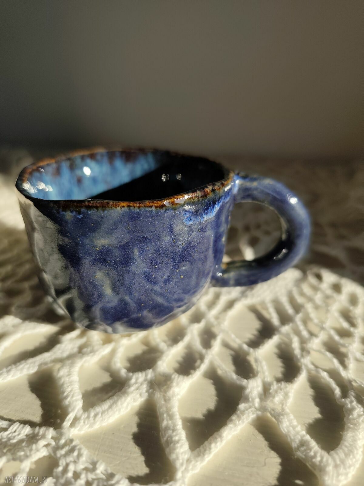 Ręcznie robiony kubek ceramiczny 100 ml do kawy i herbaty