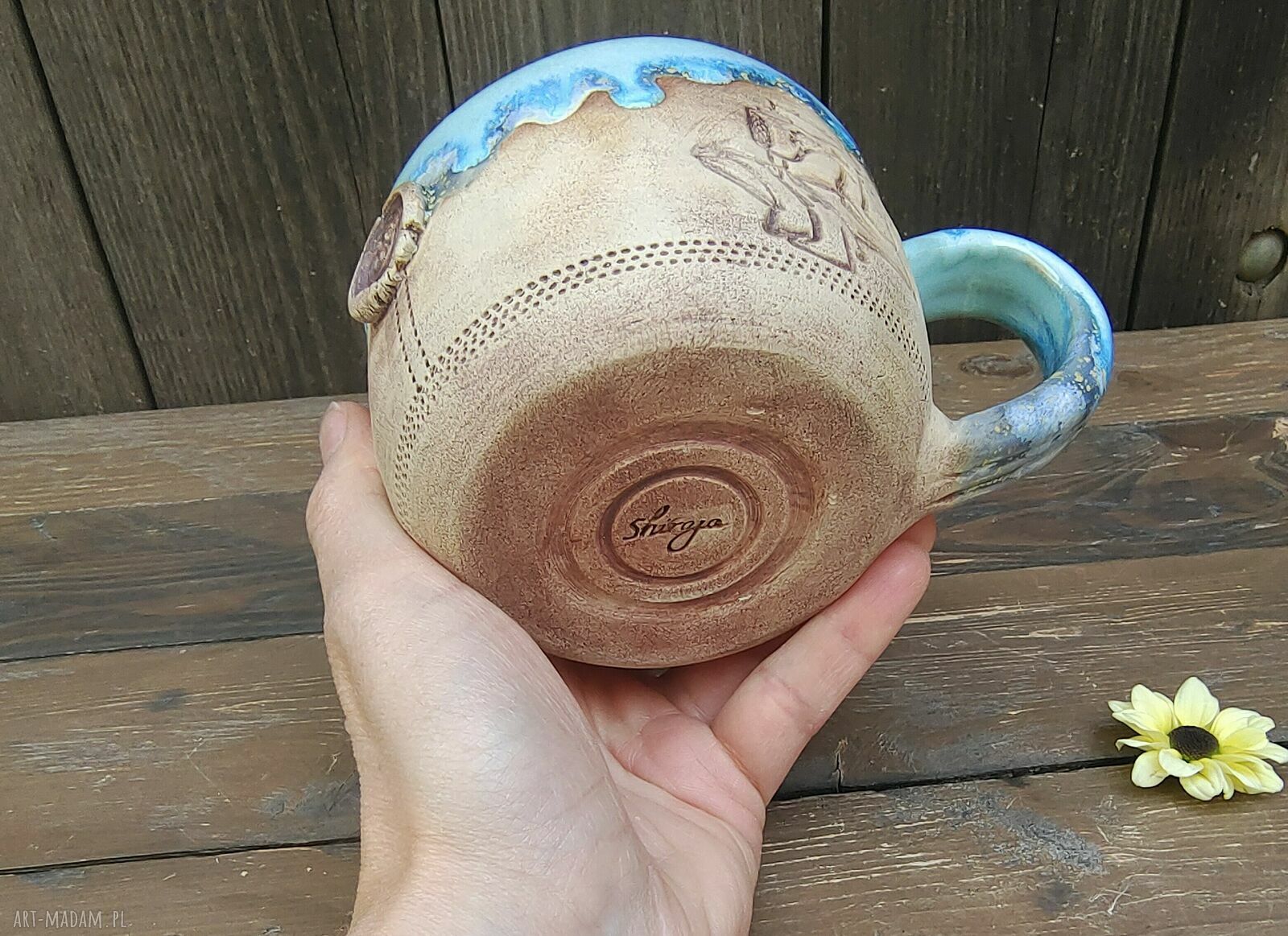 Kubek ceramiczny dla krawcowej - krawieckie motywy