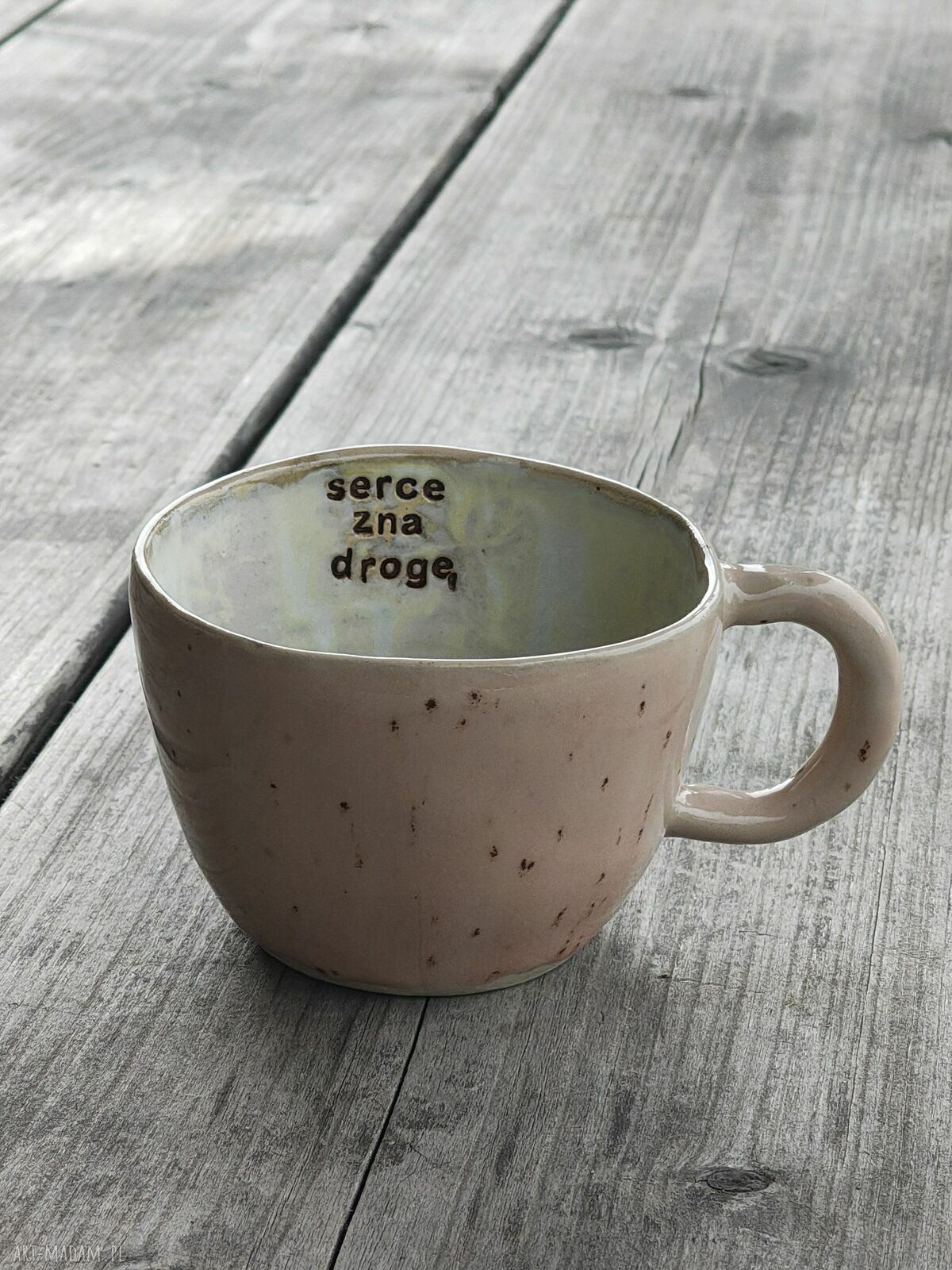 Kubek ceramiczny handmade „Serce zna drogę” 260 ml