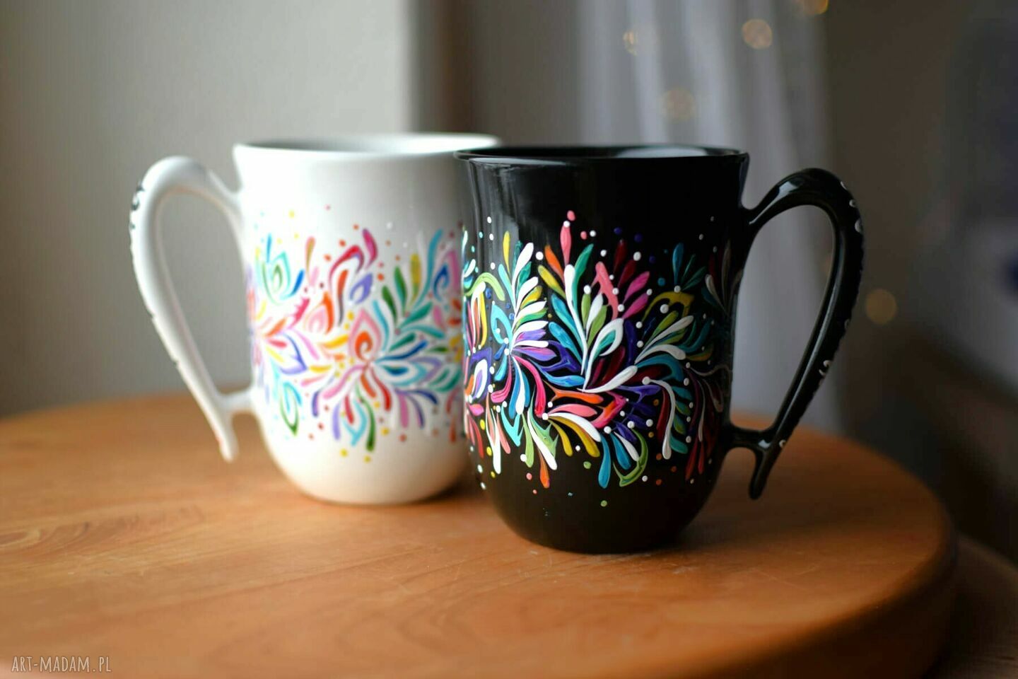 Kubek ceramiczny Multikolor 300 ml ręcznie malowany