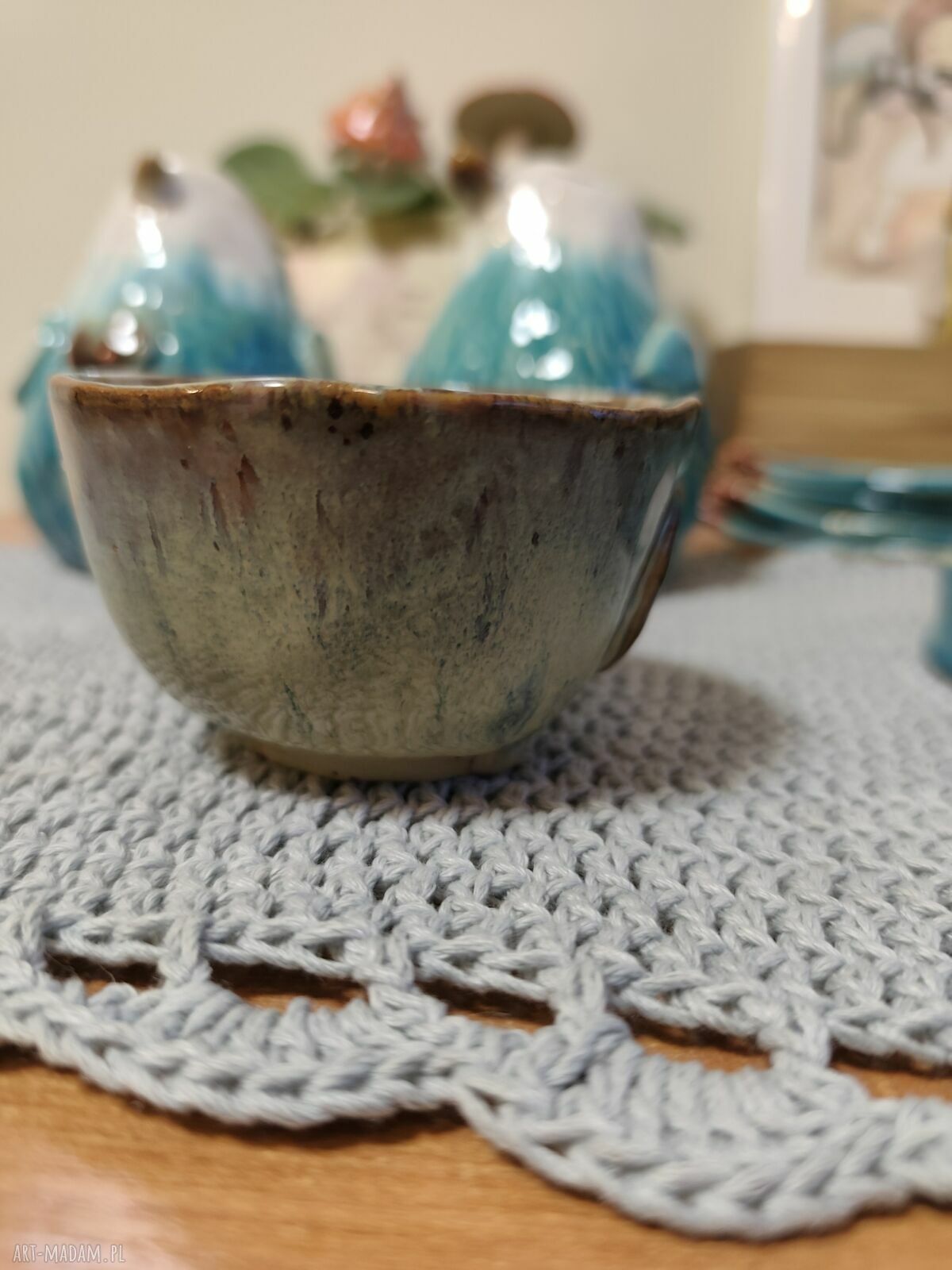 Ręcznie robiony kubek ceramiczny dla niej - szkliwiony i dwukrotnie wypalany (ok. 150 ml)