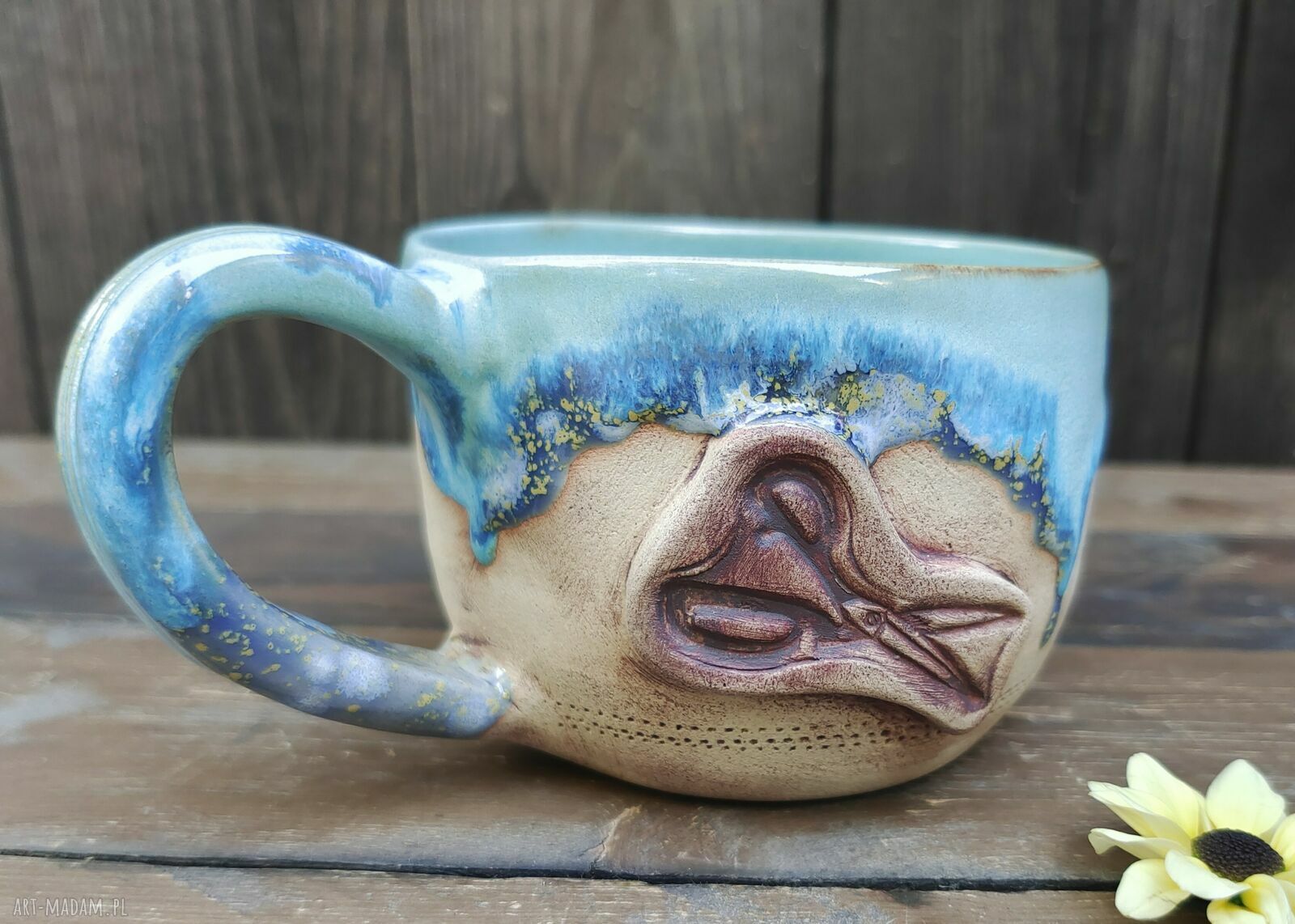 Kubek ceramiczny dla krawcowej - krawieckie motywy