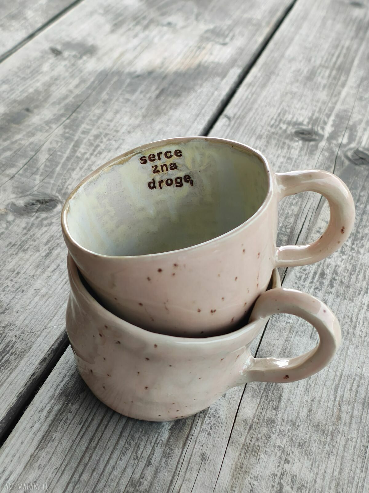 Kubek ceramiczny handmade „Serce zna drogę” 260 ml