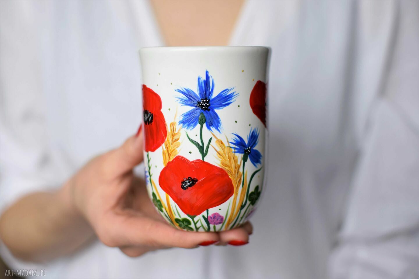 Kubek ceramiczny Maki i Chabry 300ml