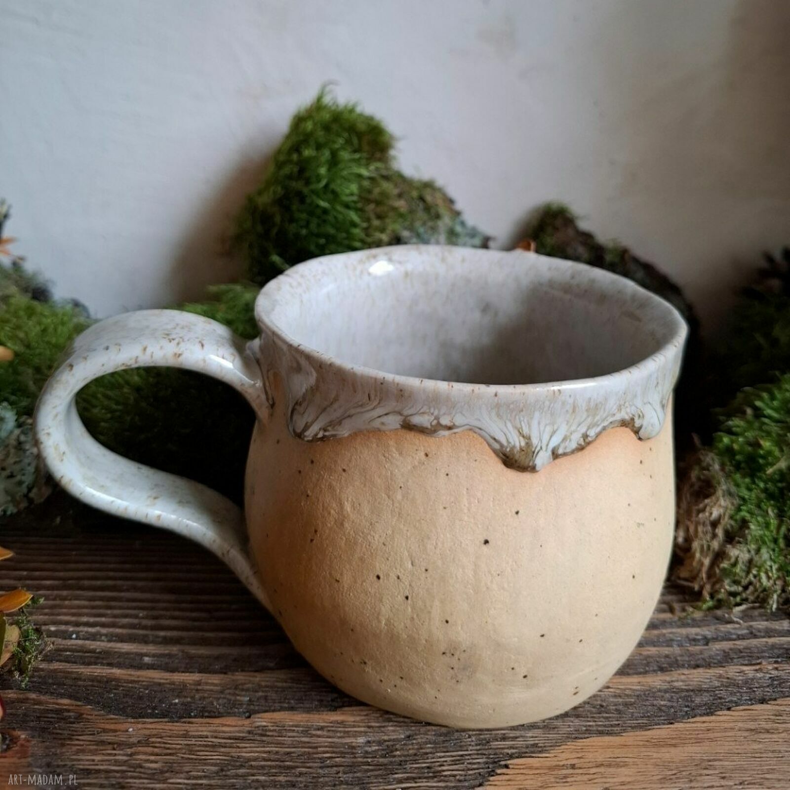 Kubek ceramiczny Koń - ręcznie lepiony prezent dla miłośniczki koni